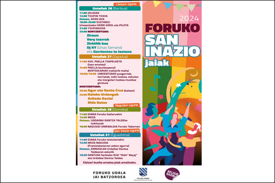 Programa Fiestas San Ignacio 2024 en Forua