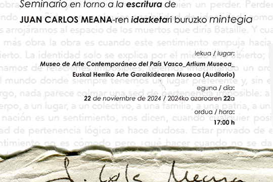 Seminario en torno a la escritura de Juan Carlos Meana