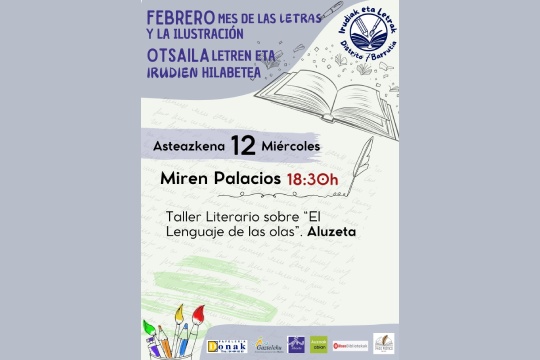 "Taller literario sobre el libro "El lenguaje de las olas" dirigido por su autora Miren Palacios"