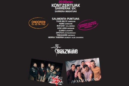 MODUS OPERANDI + JOSETXU PIPERRAK + GAIZKI&Ntilde;E