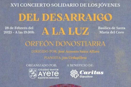 Orfe&oacute;n Donostiarra: XVI Concierto Solidario de las/os J&oacute;venes