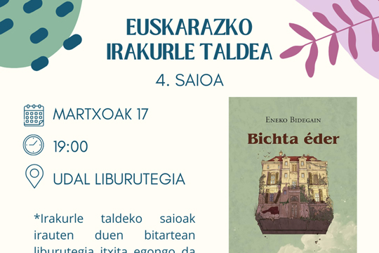 Tertulias literarias: "Bichta &eacute;der"