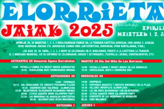 Programa Fiestas de Elorrieta 2025 (Bilbao)