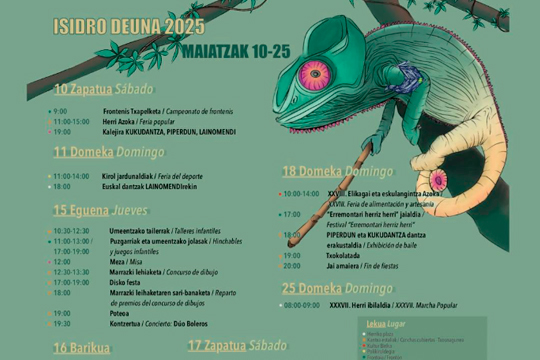 Programa Fiestas San Isidro 2025 en Derio