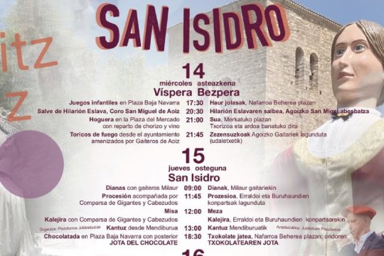 Programa Fiestas San Isidro 2025 en Aoiz/Agoiz