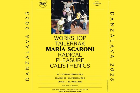 Danz&aacute;lava 2025: Workshop Maria Scaroni: "Radical Pleasure Calisthenics"
