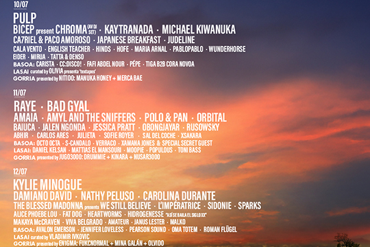 Programa Bilbao BBK Live 2025