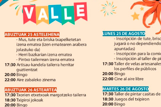 Programa de Fiestas del Valle 2025 (Zierbena)