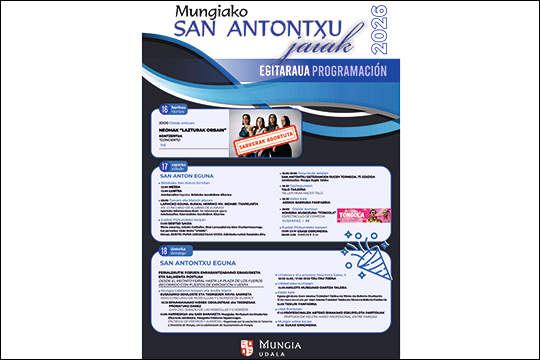 Programa Fiestas San Antontxu 2026 en Mungia Programa Fiestas San Antontxu 2026 en Mungia