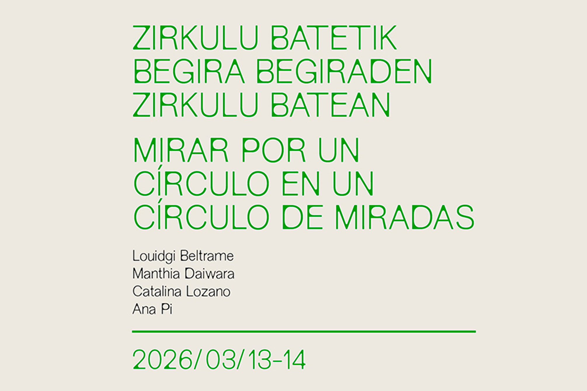 Centro de Estudios AMA (ARTIUM): "Mirar por un c&iacute;rculo en un c&iacute;rculo de miradas"