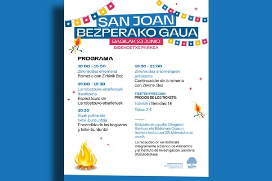 Programa Noche de San Juan 2026 en Zamudio