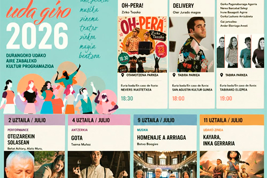 Uda Giro 2026 - Programaci&oacute;n cultural de verano en Durango