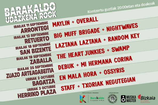 Barakaldo Udazkena Rock 2026: MAYLIN + OVERALL Barakaldo Udazkena Rock 2026: MAYLIN + OVERALL