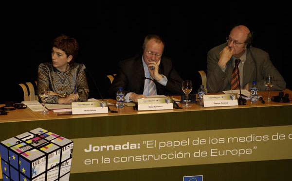 Maite Artola, Claus S&oslash;rensen y Thomas Ferenczi
