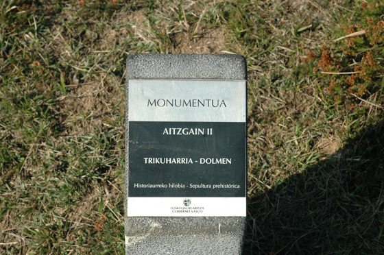 Signal du dolmen d'Aitzgain II