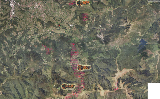 Oiartzungo panoramen mapa