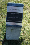 Hegoaldeko Oianlekuko harrespilaren mugarri