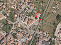 Ortofoto con el solar vac�o, donde se ubicaba el antiguo camposanto de Amurrio.