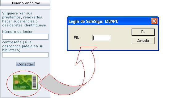 Identificarse como usuario de IZENPE OPAC SNBE