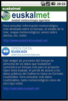 Pantalla de Acerca de