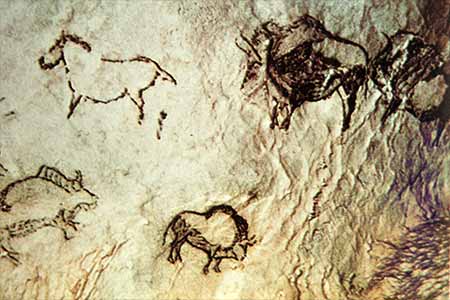 Hauptbildfeld der Kammer mit den spektakul&auml;rsten Darstellungen der H&ouml;hle.