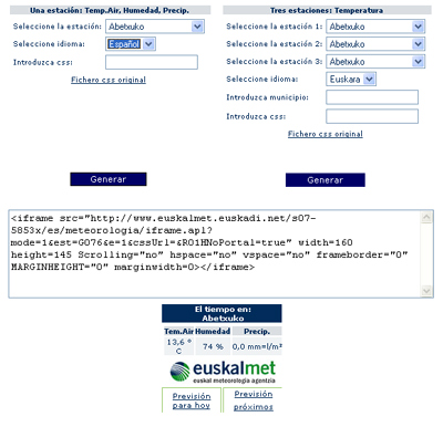 Datos de una estacion