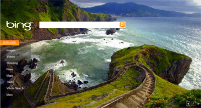 San Juan de Gaztelugatxe en el buscador Bing (fotografa: Iaki Lizarraga)