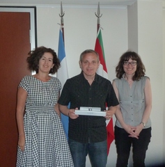 Dar�o Ryba, Director de ELA y la Delegada Sara Pagola en la Delegaci�n del Gobierno Vasco