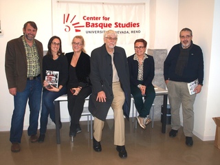 Montero, Camus, Goenaga, Douglass, Olaziregi y San Sebasti�n, en la presentaci�n