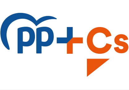 Logotipo de la formación electoral PARTIDO POPULAR + CIUDADANOS  (PP +Cs)