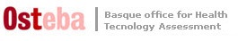 Osteba's logo, Basque Office for Health Tecnology Assessment