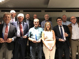 La Consejera con los Presidentes de Asle que asistieron a la presentaci�n del libro.