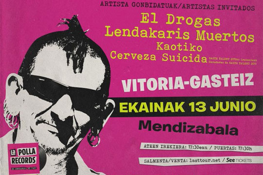 La gira de despedida de La Polla Records vivir� en Vitoria-Gasteiz un concierto muy especial con bandas m�ticas y en casa