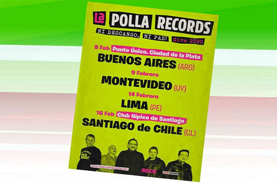 La banda punk La Polla Records celebra su 40 aniversario e inicia este s�bado una gira por Argentina, Uruguay, Per� y Chile