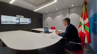 Hernando Lacalle, en un momento de su intervenci�n en esta jornada