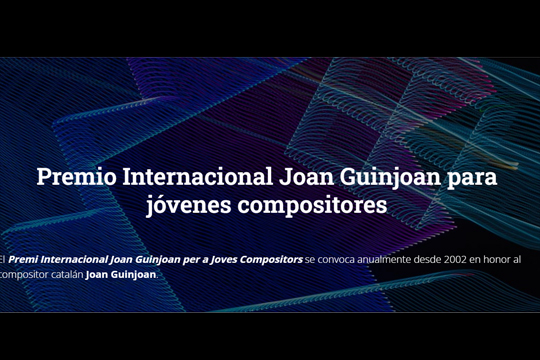 Premio Internacional Joan Guinjoan para j�venes compositores