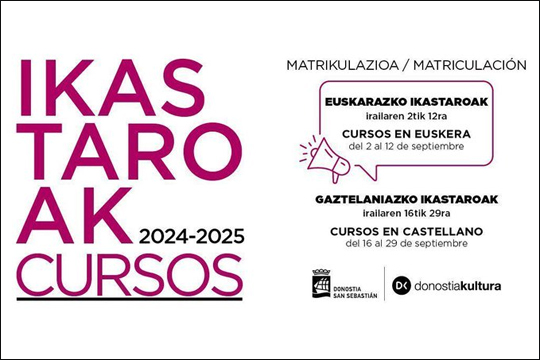 Donostia Kultura: Inscripciones para los 562 cursos 2024/25 que se ofertan a partir del 2 de septiembre