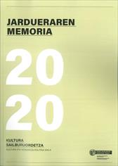 Nº de Fascículo 2020 de Jardueraren memoria 2019. Kultura Sailburuord