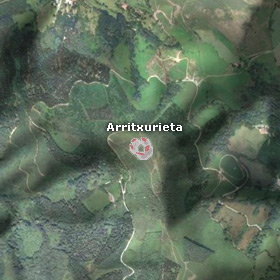 Arritxurrietako harrespilaren satelitearen ikusmena