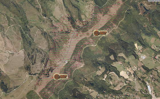 Jaizkibelgo panoramen mapa