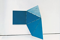 Obra: Gimnasia espacial I Acr&iacute;lico sobre lienzo y madera