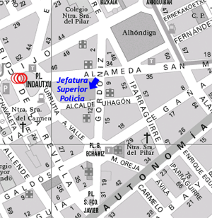 Plano: Jefatura Superior de Polic&iacute;a de Bilbao