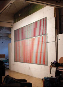 Garaje 010, 2008 - Esmalte sobre pared de madera