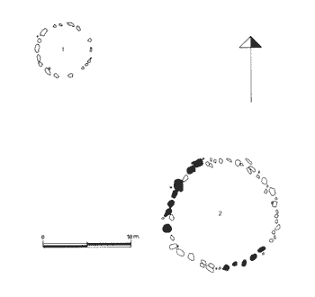 Cromlechs de Etzelako Arritxuriak. Gr&aacute;fico