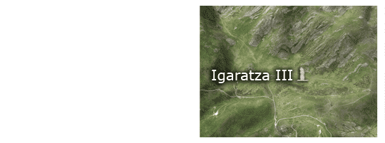 Situaci&oacute;n del menhir de Igaratza III