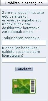 Identifikazioa OPACen liburutegiko ohiko txartel estandarraren bidez