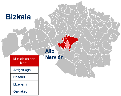 Alto nervión Municipios con Izartu: Arrigorriaga, Basauri, Etxebarri y Galdakao