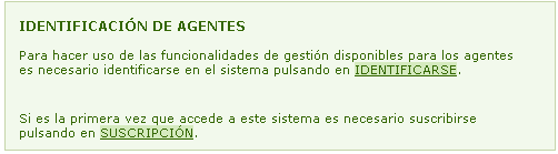 Identificaci&oacute;n de agentes