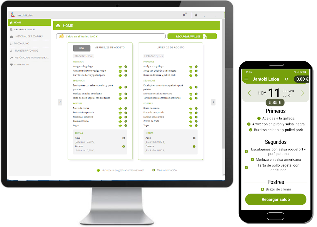 Pantalla de la aplicaci&oacute;n de Jantoki en dispositivos m&oacute;viles
