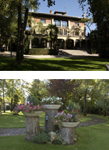 Fachada posterior y jardines